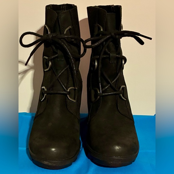 Sorel Women’s Joan of Artic Wedge II boot Black Sz 6.5 Very Good Condition!! - Picture 1 of 8